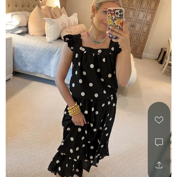 NWOT Small Scoop Women's Flutter Sleeve Top with Tie Hem - Picture 6 of 8